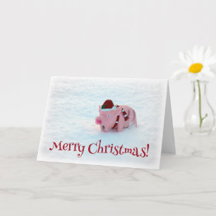 Schattige Kerstvarken Wenskaart! Kaart