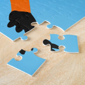 Schattige Kerstvos Legpuzzel (Zijkant)