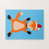 Schattige Kerstvos Legpuzzel (Horizontaal)