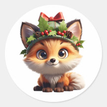 Schattige Kerstvos met Hulstbes Hoed Klassieke Ro