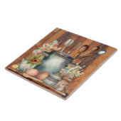 schattige keukenliefhebbers tegeltje (Zijkant)