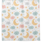 Schattige Kijken in de Sky Pattern Douchegordijn (Voorkant)