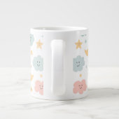 Schattige Kijken in de Sky Pattern Extra Grote Beker (Achterkant)