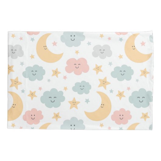 Schattige Kijken in de Sky Pattern Kussensloop (Achterkant-Links)