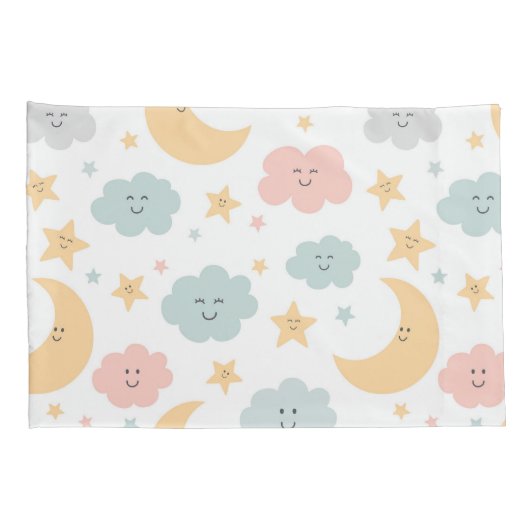 Schattige Kijken in de Sky Pattern Kussensloop (Achterkant-Rechts)