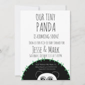 Schattige kijkende panda baby shower kaart (Voorkant)