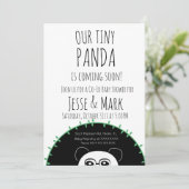 Schattige kijkende panda baby shower kaart (Staand voorkant)
