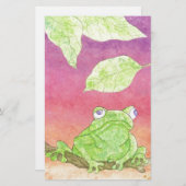 schattige kikker briefpapier (Voorkant / Achterkant)