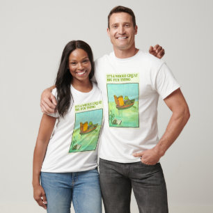 Schattige kikker en vis  reader T-shirt