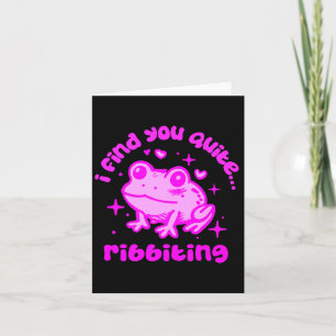 Schattige kikker grap ribbiting kikkerliefhebbers kaart