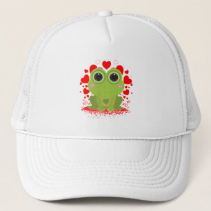 Schattige Kikker Liefde Hartjes XOXO Kawaii Valent Trucker Pet