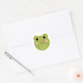schattige kikker ronde sticker (Envelop)