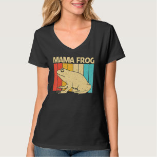 Schattige kikker voor vrouwen Moeder pad vanger hu T-shirt