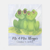 Schattige kikkerliefhebbers fleece deken (Voorkant)