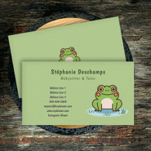 Schattige kikkervisje Visitekaartje