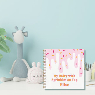 Schattige Kind Dagboek Sprinkle Ice Cream Drips No Notitieboek