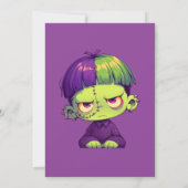 Schattige Kind Frankenstein Verjaardag Kaart (Achterkant)