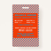 Schattige Kind honkbal Kleurrijke Custom Photo Kin Badge (Achterkant)