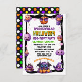 Schattige Kind Paarse Halloween Verjaardag (Voorkant / Achterkant)