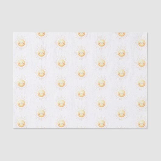 Schattige Kinder Geel Zonneschijn 10lb Weefseldocu Tissuepapier (Voorkant)