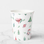 Schattige Kinder kerstfeest Papieren Bekers (Rechts)