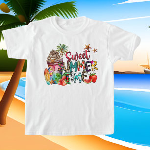 schattige kinder unisex zoete zomertijdkunst t-shirt