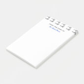 Schattige kinderarts baby voetafdrukken. post-it® notes (Schuin)