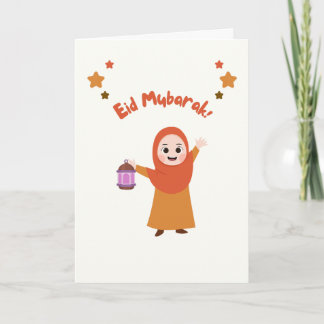 Schattige kinderen Eid Mubarak! Kaart