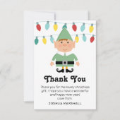 Schattige Kinderen Elf Kerstmis Bedankt (Voorkant)