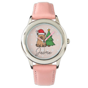 Schattige Kinderen Kerstmis Capy Horloge
