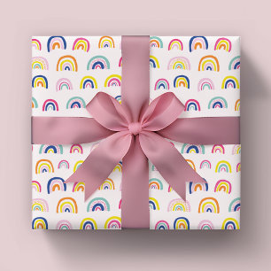 Schattige kinderen regenboog patroon cadeaupapier