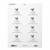 Schattige  kip Boerderij eierkarton Etiket (Full Sheet)