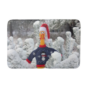 Schattige Kip-kerst-bath-mat! Badmat