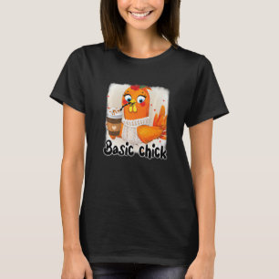 Schattige kip kuiken hen haan boerderij herfst tha t-shirt