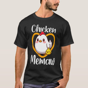 Schattige Kip Memaw Kuiken Familie Boer Pluimvee M T-shirt