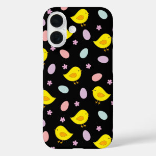 Schattige Kippen Easter motief Aangepaste kleur iPhone 16 Hoesje