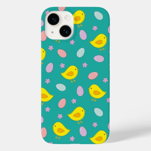 Schattige Kippen Easter Pattern Aangepaste kleur Case-Mate iPhone Case (Achterkant)