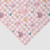 Schattige kippepeach gingham tissue papier (Detail)