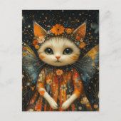 Schattige Kitten Angel Briefkaart (Voorkant)