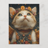 Schattige Kitten Angel Briefkaart (Voorkant)