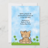 Schattige Kitten Baby shower Uitnodiging (Achterkant)