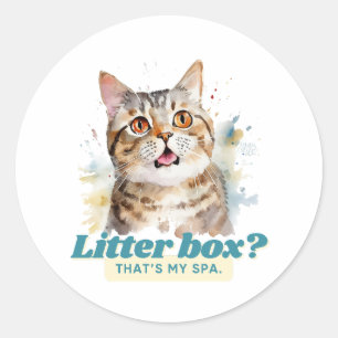 Schattige kitten cadeaus voor kattenliefhebbers ronde sticker
