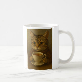 Schattige kitten drink thee met je mee. koffiemok
