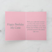  Schattige kitten Een jaar oude verjaardag Kaart (Binnen)