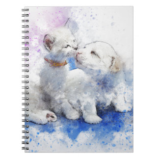 Schattige Kitten en Labrador Puppy Kiss Notitieboek