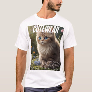 Schattige kitten in bloementuin – Schattigee Cat A T-shirt
