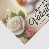 Schattige kitten met Rozen, kaarsen en harten Tissuepapier (Detail)