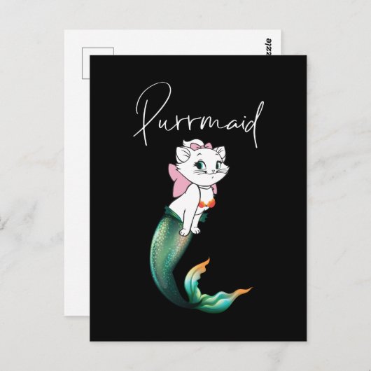 Schattige Kitten Purrmaid – Leuke Zeemeermin Cat D Briefkaart (Voorkant / Achterkant)