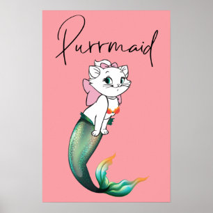 Schattige Kitten Purrmaid – Leuke Zeemeermin Cat D Poster