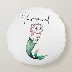 Schattige Kitten Purrmaid – Leuke Zeemeermin Cat D Rond Kussen
